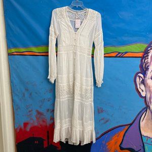 Free People Ivory Victorian Maxi (Wedding?) Dress